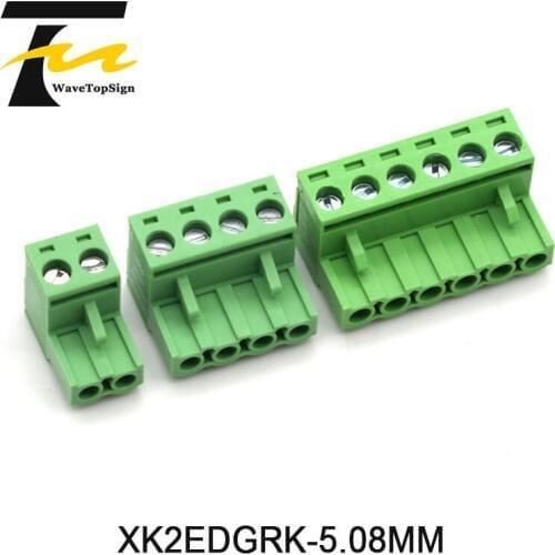 WaveTopSign Welding Free Connector 2Pin 1Pcs +4Pin 1Pcs + 6Pin 1Pcs xk2edgrk-5.08mm Use for Stepper Motor Driver