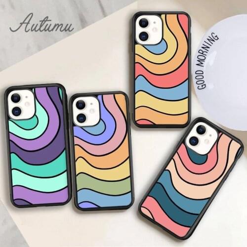 Swirls Phone Case for iPhone 11 12 Pro Max mini X XR XS SE 2020 5 6S 7 8 Plus Samsung Galaxy S8 S9 S10 Cover shell