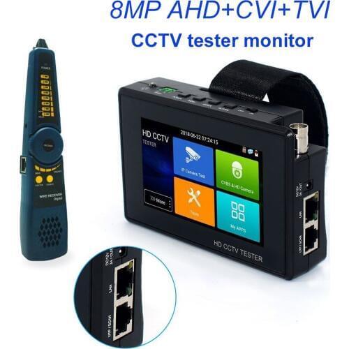 Monitor tester H264 wanglu HD CCTV Tester monitor 8MP AHD TVI CVI IP Plus input analog test POE DC12V output