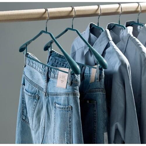 Thickened Non-Slip Hanger Closet Organizers Inner Core Metal Household Pants Rack Drying Rack Hangers For Clothes Clothing Rack