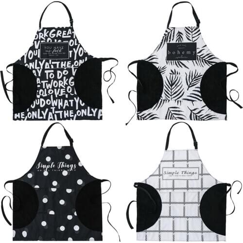 Women Kitchen Apron Waterproof Antifouling Adjustable Oil-Proof Erasable Hands Work Exquisite Home Cleaning Essential Supplies