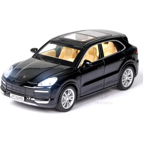 1/32 Diecast Cayenne Alloy Car Model For Boys Kids SUV Model Children Toys Metal Suv Vehicle With Pull Back Function Music Light