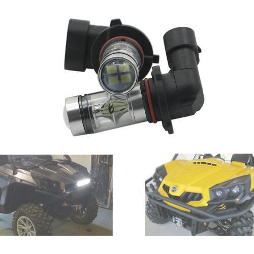 2PCS 9005 H10 9145 8000k Ice Blue 80w LED Headlight Bulbs Lamp For Can-Am Commander Maverick Outlander Renegade Head Light