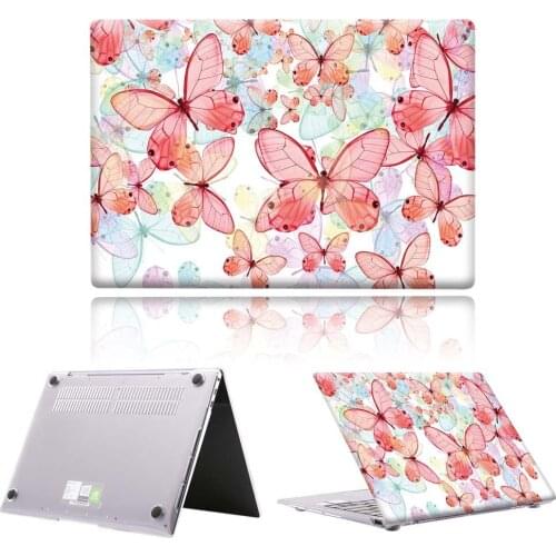 Pink Butterfly Laptop Case For Huawei MateBook 13/13 AMD Ryzen/14/D14/D15/X 2020/X Pro/Pro 16.1/Honor MagicBook 14/15 Shell