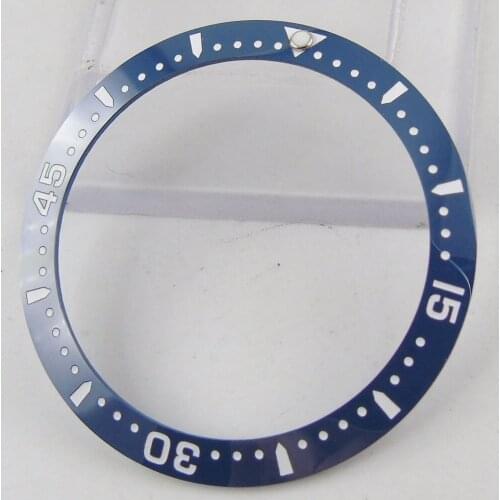 38mm Ceramic Blue Watch Bezel Insert For 40mm Mens Watch Face Inner Diameter 30.6mm Watches Replacement Accessories