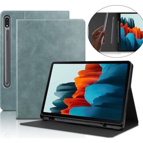 For Samsung Galaxy Tab S7 Case SM-T870 SM-T875 2020 with Pencil Holder Magnet Stand Tablet Cover for Samsung Tab S7 Case Coque