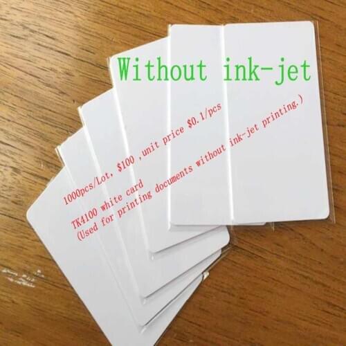 In UPS freeshipment 1000pcs/Lot 125Khz TK4100 double side inkjet/ without inkjet