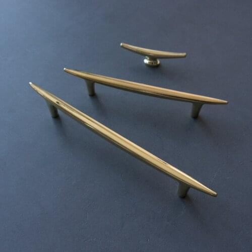 European Luxury Modern Cupboard Handle Minimalist Cabinet Pulls Drawer Closet Streamline Handle INS Furniture Handle