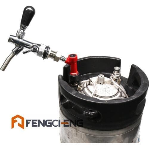 Chrome Plate Adjustable Faucet with quick connect keg disconnect For Beer Keg,homebrew kegging kit Free Shipping