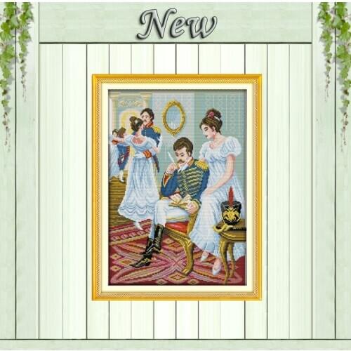 Dancing party lovers decor painting counted printed on canvas DMC 14CT 11CT Chinese Cross Stitch Needlework Sets Embroidery kits