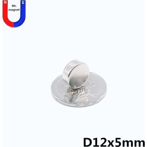 50pcs 12mm x 5mm 12x5 Disc Round Cylinder Rare Earth Neodymium Magnets 12*5 NEW Art Craft Connection