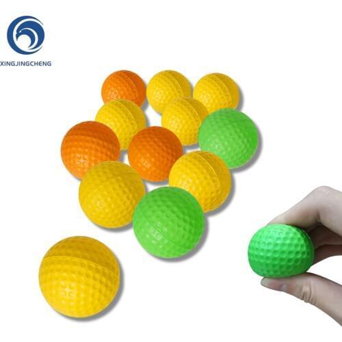 12Pcs Foam Practice Golf Balls Yellow Green Orange Golf Training Balls Outdoor Indoor Putting Green Target Backyard Swing Game