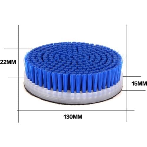 New 5 Inch Tire/ Carpet Brush Short Hair Electric Cleaning Brush Pad Attach to Polishers(DA or Rotary) Car Detailing