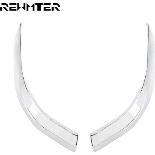 Motorcycle Chrome Saddlebag Light Accents Fairing ABS Plastic 2PCS Left + Right For Honda GL1800 & F6B Models 2012- 2015 13 14