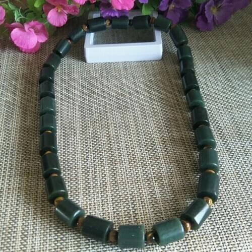 Natural Hetian Jade Lu lu tong Necklace Jewelry Lucky Exorcise evil spirits Auspicious Amulet Jewelry Fine Jade Necklace