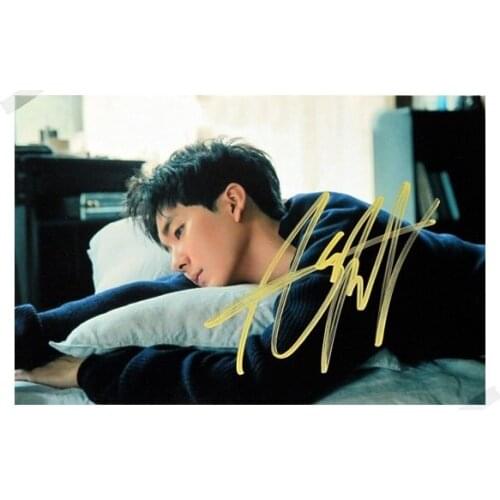 Signed NUEST W Aron Kwak Young Min autographed photo HERE K-POP 6 inches freeshipping 102017