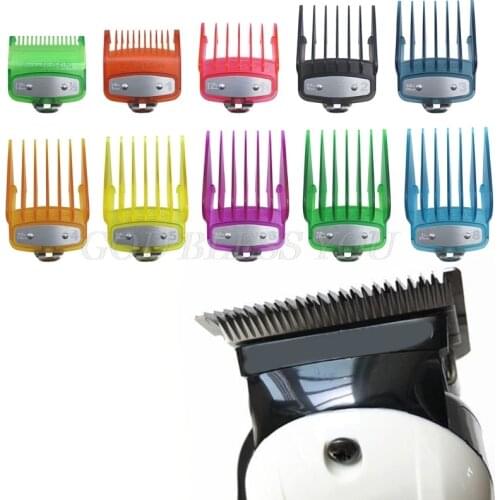 2/8/10 Sizes Rainbow Transparent Limit Comb Hair Clipper Attachment Guide Combs Shaver Trimmer Cutting Guides for Whal Drop Ship
