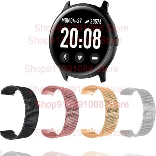 Magnetic Loop Strap For KW19 Smartwatch Stainless Steel Metal Watchband Replaceable Wristband For KW19 Pro Correa Bracelet 22MM