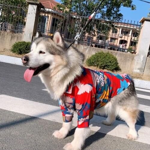 Large Dog Shirt Summer Pet Dog Clothes Small Dog Costumes Cat Poodle Pomeranian Corgi Samoyed Husky Golden Retriever Clothing
