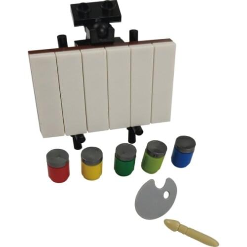 Compatible Building Blocks Cities Models Kits Creactor Toys For Children Series MOC Paintbrush Bricks Drawing Board City Pigment