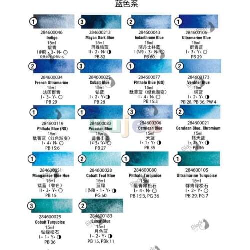 DANIEL SMITH Extra Fine Watercolor 15ml Paint Tube, Cobalt Blue,Conventional Color,Excellent Lightfastness, Artists Watercolor