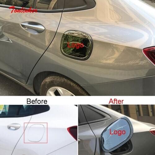 Tonlinker Exterior Car Tank Cover Case Stickers for Chevrolet ONIX 2020 Car Styling 1 PCS Stainless steel Cover Stickers