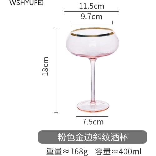 WSHYUFEI Gold Edge Glass Tall Transparent Champagne Wine Glass Whiskey Holiday Gift Family Restaurant Bar Supplies
