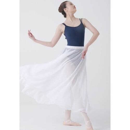 Ballerina skirt high waist skirt adult training dress teacher skirt piece skirt elastic training with outdoor shooting elegant p