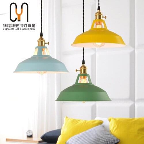 Iron industry brand country lamp shades handmade wicker creative pendant lights nordic decoration home luzes de teto avizeler