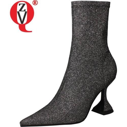 ZVQ Women winter New Style Fashion Leisure short boots Pointed Toe Solid color Concise Comfortable Good Qualtiy Working Shoes