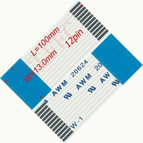 1.0pitch 4~12pin 240~580mm B-type Flexible Flat Cable FFC awm 20624 ROHS for TTL LCD DVD Computer