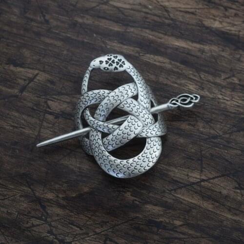 10pcs New Fashion Vintage Hair Stick Slide Hair Clips Viking Snake Hairpins Women Hair Accessories Jewelry