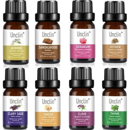 100% Pure Natural Essential Oil Diffuser Burner Diffusor 10ml Eucalyptus Jasmine Chamomile Essential Oils Skin Care body Massage