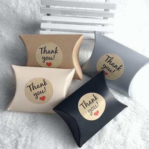 120pcs Kraft Paper Gift Bags Sticker Thank You Paper Bags Mariage Wedding Party DIY Festive Event Party Bags Wrapping Supplies