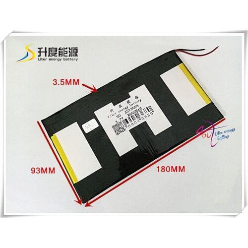 3.7V 8000mAH 3518093 Polymer lithium ion / Li-ion battery for tablet pc,power bank