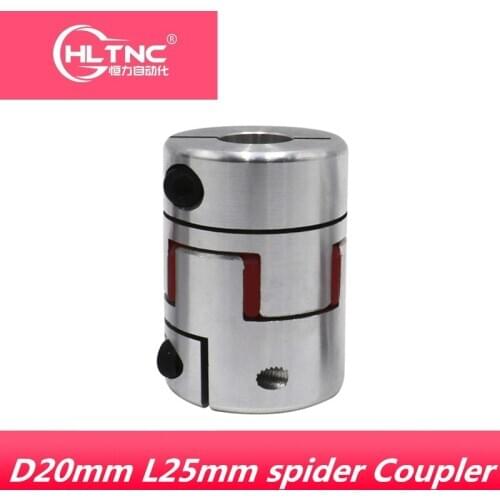 3D Printer accessories 4pcs /lot CNC jaw spider Coupler 5mm*6.35mm shaft Coupling 5mm to 6mm D20mm L25mm3/ 4/ 5/6/6.35/8/10mm