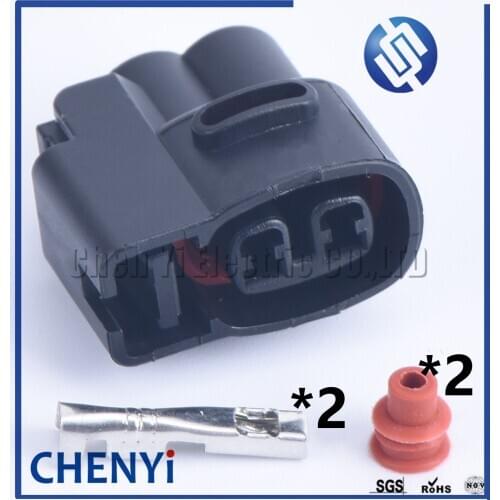 5 Sets 2 Pin Way KIA Ignition Coil Female Automotive Connector Plug CVVT Fuel Injector Connectors Wiring Harness Socket MG640605