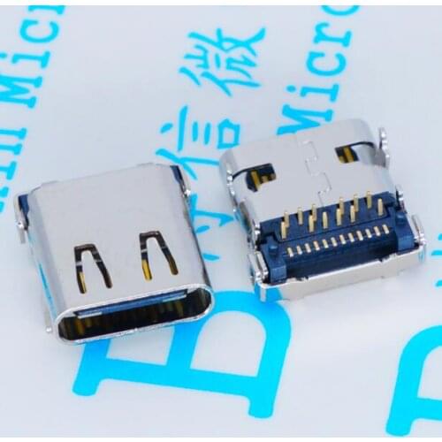 5PCS/LOT USB 3.1 Type-C female connector For Mobile Phone Charging port Charging Socket Four feet plug