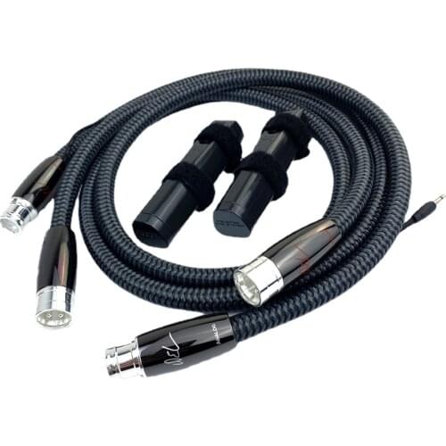 Pair Audiophile Wel Signature PSS Silver RCA / XLR Balance Audio Cable with Carbon Fiber 72V DBS for Amplifier CD Player