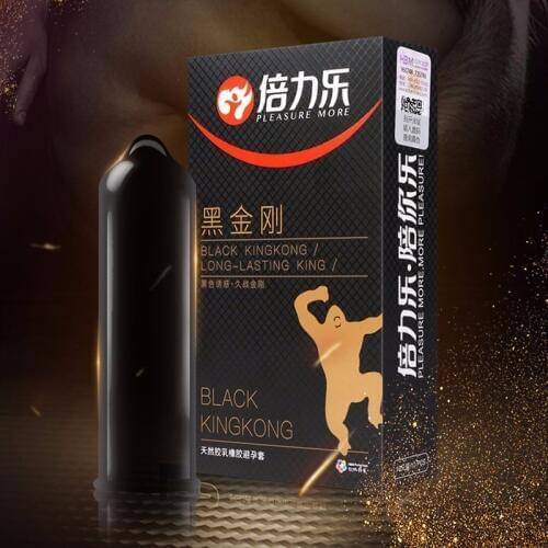 Beilile 10PCs Smooth Lubricated Condoms for Men Penis Sleeve 52mm Black Male Condom Erotic Goods Adult Sex Products On Sales