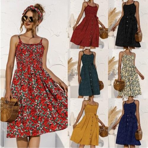 Bikoles Summer Dresses With Buttons