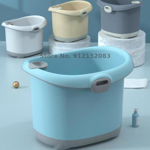 Childrens Bath Bucket Baby Bath Bucket Children Can Sit In The Bath Bucket Baby Newborn Household Swimming Bucket Large Bathtub