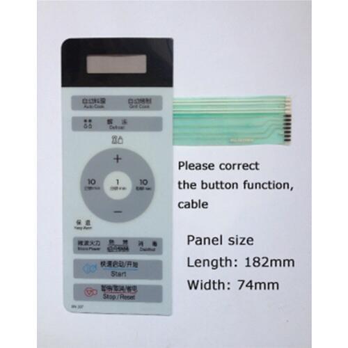 For LG Microwave Panel MG-5018MW MG-5018MV MG-5018MWR Membrane Switch Microwave Oven Control Touch Button
