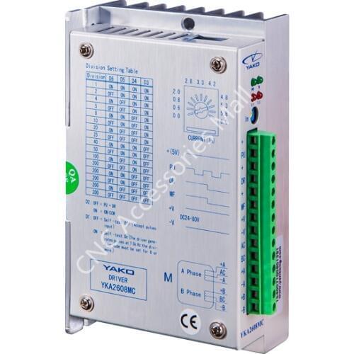 YAKO Stepper Motor Driver 2 phase step drive YKA2608MC/YKA2608MD DC24-80V 6A cnc router parts