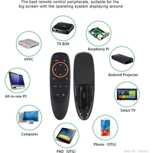 Voice Control 2.4GHz Wireless Air Mouse IR Remote Control Learning 6-Axis Gyroscope for Android TV Box PC S03 21 Dropshipping