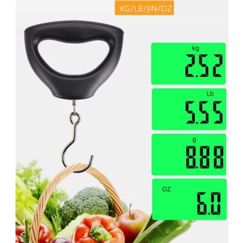 Durable Portable Mini Digital Hand Fish Hook Hanging Scale Electronic Weighing Scale LED Display Balance Held 10g- 50Kg