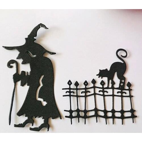 Halloween Witch Women Metal Cutting Dies Scrapbooking Mold Stencil Die Cuts Card Making Craft Embossing New Dies For 2020