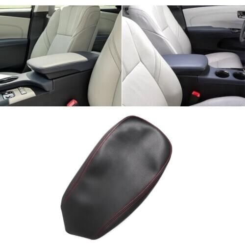 Soft Leather Armrest Cover For Toyota Avalon 2013 2014 2015 2016 2017 2018 Interior Center Console Lid Armrest Box Cover Trim