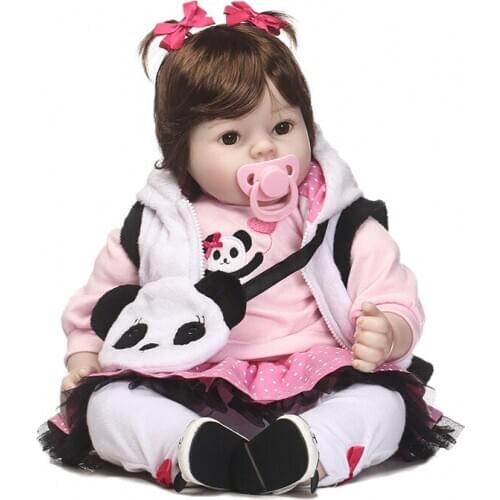 New 50cm Silicone Reborn Super Baby Lifelike Toddler Baby Kid Doll Bebe Reborn Reborn Toys For Kids Gifts