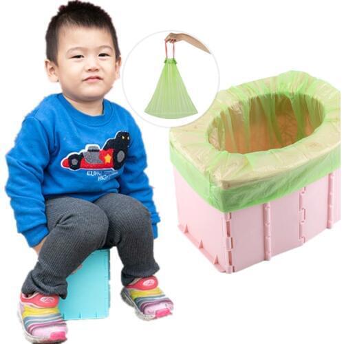 New Portable Baby Potty Toilet Seat Car Travel Camping Kids Potty Training Seat Childrens Folding Toilet Bearing Weight 100kg